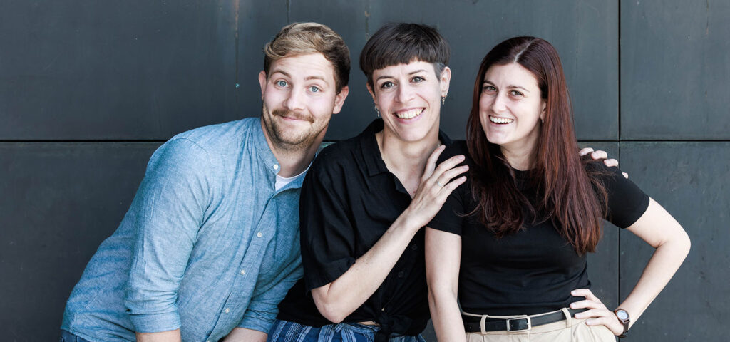 Elias Lehner, Simone Rupp und Chiara Calcagnini